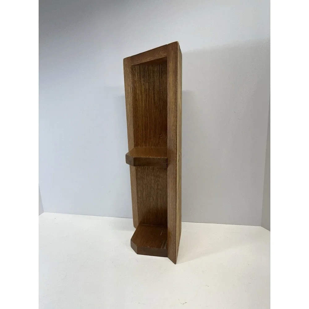 Vintage Maple 3 Shelf Corner Display Unit